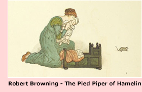 Kate Greenaway - Ilustración para 'The Pied Piper of Hamelin, de Robert Browning' (pg. 26). G. Routledge & Sons. London, 1889.