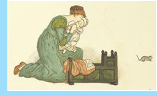 imagen Ilustración de Kate Greenaway en The Pied Piper of Hamelin de Robert Browning, London, 1889. La imagen ha sido liberada al dominio público por The British Library.