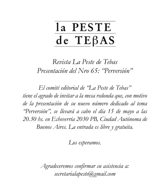 imagen invitación num. 65 peste de tebas