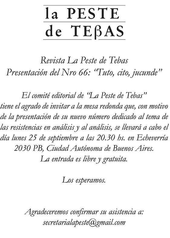 imagen invitación num. 66 peste de tebas