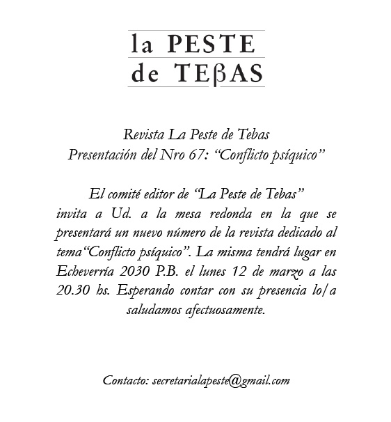 imagen invitación num. 67 peste de tebas