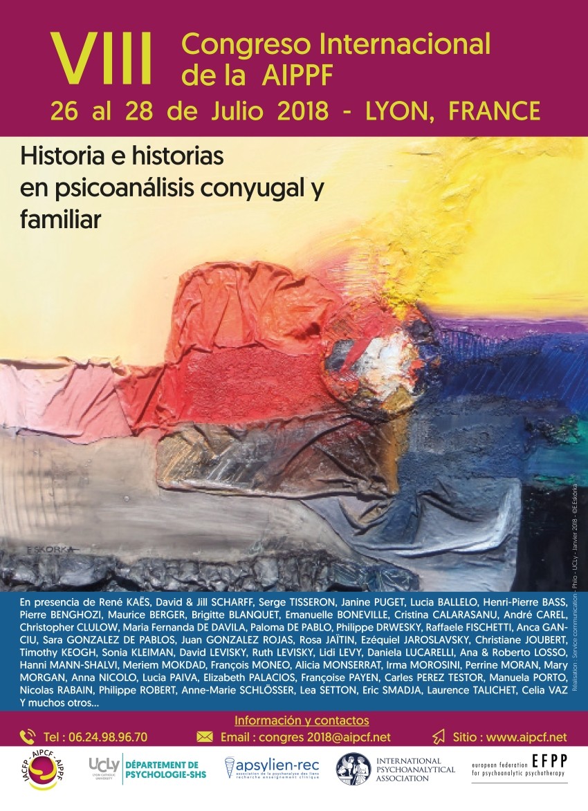 VIII Congreso Internacional de la AIPPF: 'Historia e historias en psicoanálisis conyugal y familiar'