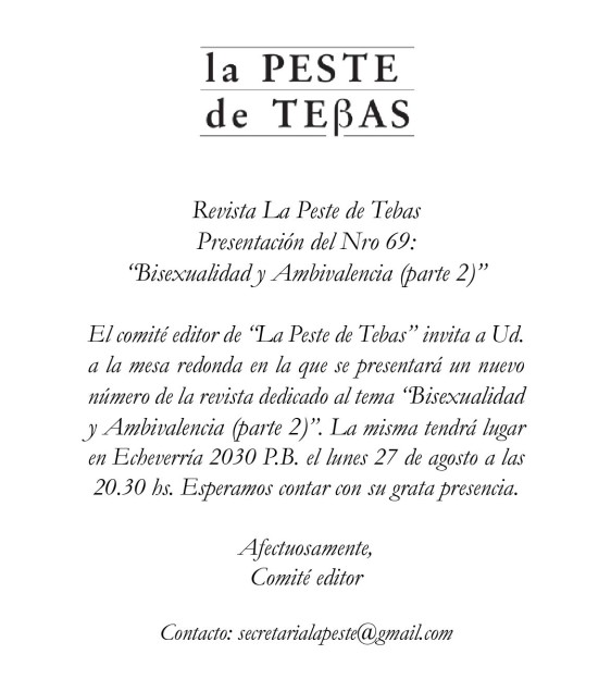 imagen invitación num. 69 peste de tebas