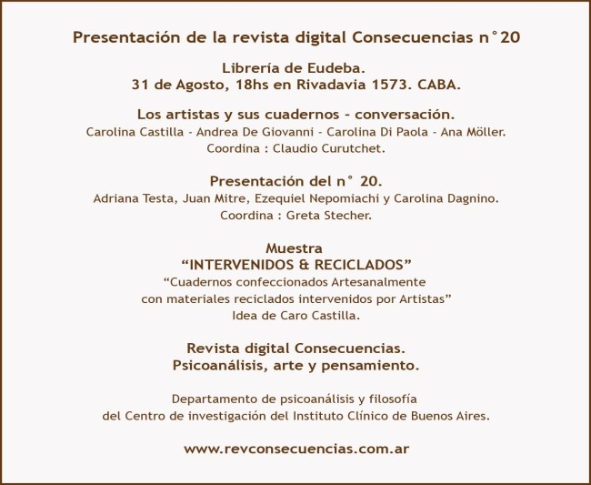 Presentación de la revista digital Consecuencias n°20