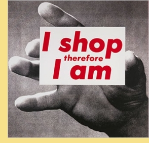 imagen 'Untitled (I Shop Therefore I Am)' de Barbara Kruger, 1987.